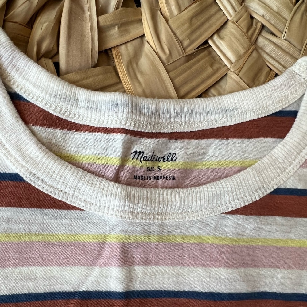 MADEWELL Neutral Striped T-Shirt - Picture 5 of 6